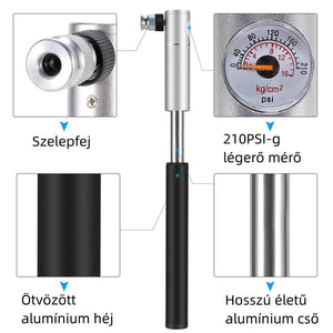 Gifort Mini Többfunkciós Kerék - és Gumi Pumpa - Hordozható, Univerzális Szelepcsatlakozóval - BShopy
