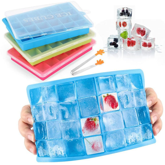 Gifort Szilikonos Jégkockatartó Szett - 3 db - os, Rugalmas Műanyag Formák - BShopyX001A981J5_0