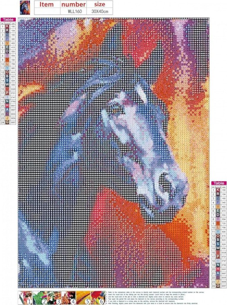 Gyémántfestő Készlet Ló Mintával 35 x 25 cm - BShopyX0011G1R7Z_5