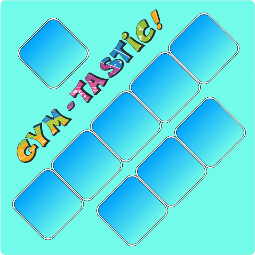 Gym Tastic Egerpad – 28x28 cm, Kék, Csúszásgátlós Aljatattal - BShopy