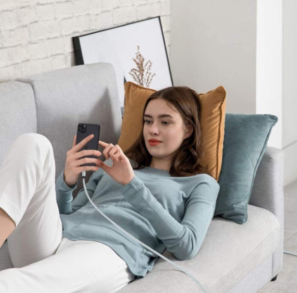 iPhone Töltőkábel 4 db - 1 m, Fonott Nylon, Fehér - Szürke, Lightning Kábel Szett - BShopy
