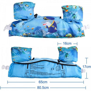 JEVDES Gyerek Úszómellény + Karúszó - Delfines Mintával (9 - 30 kg) - BShopy