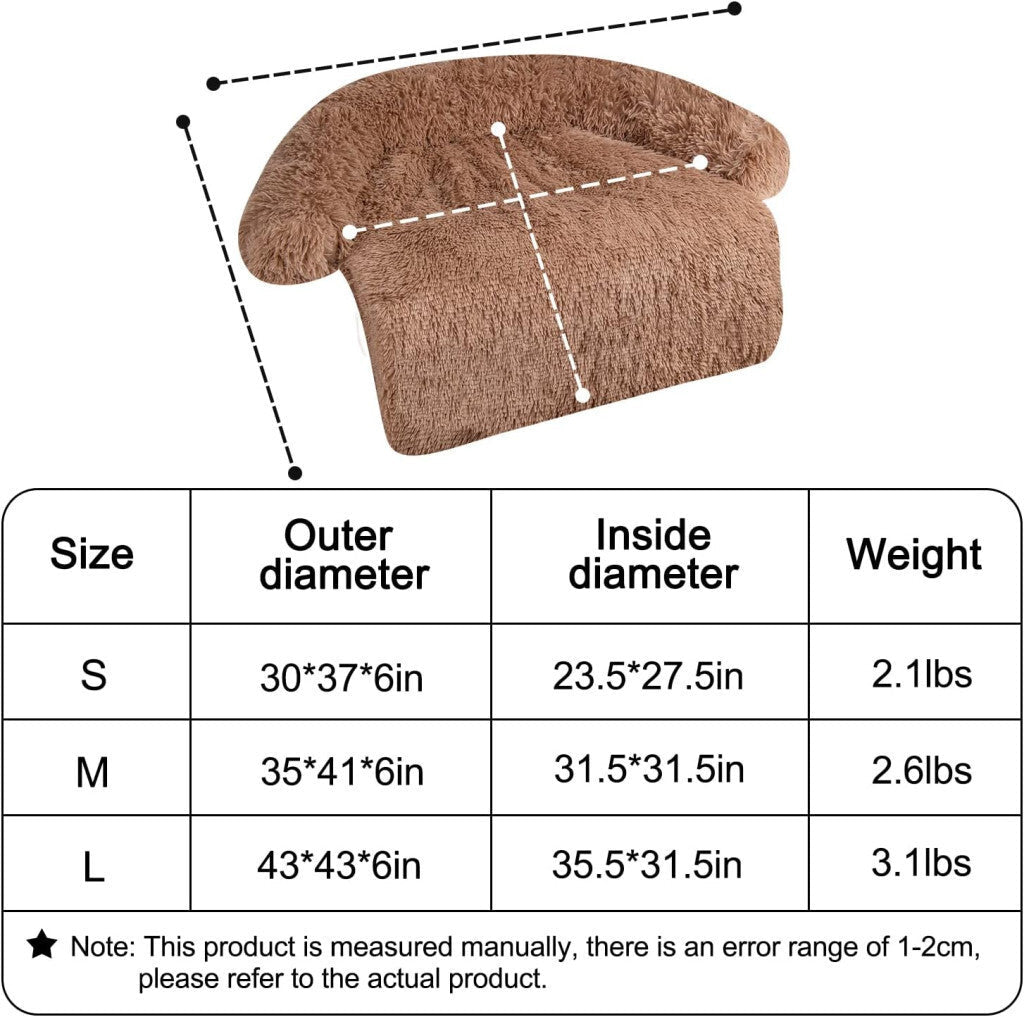 Jollywoods Kanapévédő Kutyaágy Kis - és Közepes Méretű Kutyáknak Barna L (110x110x15cm) - BShopy