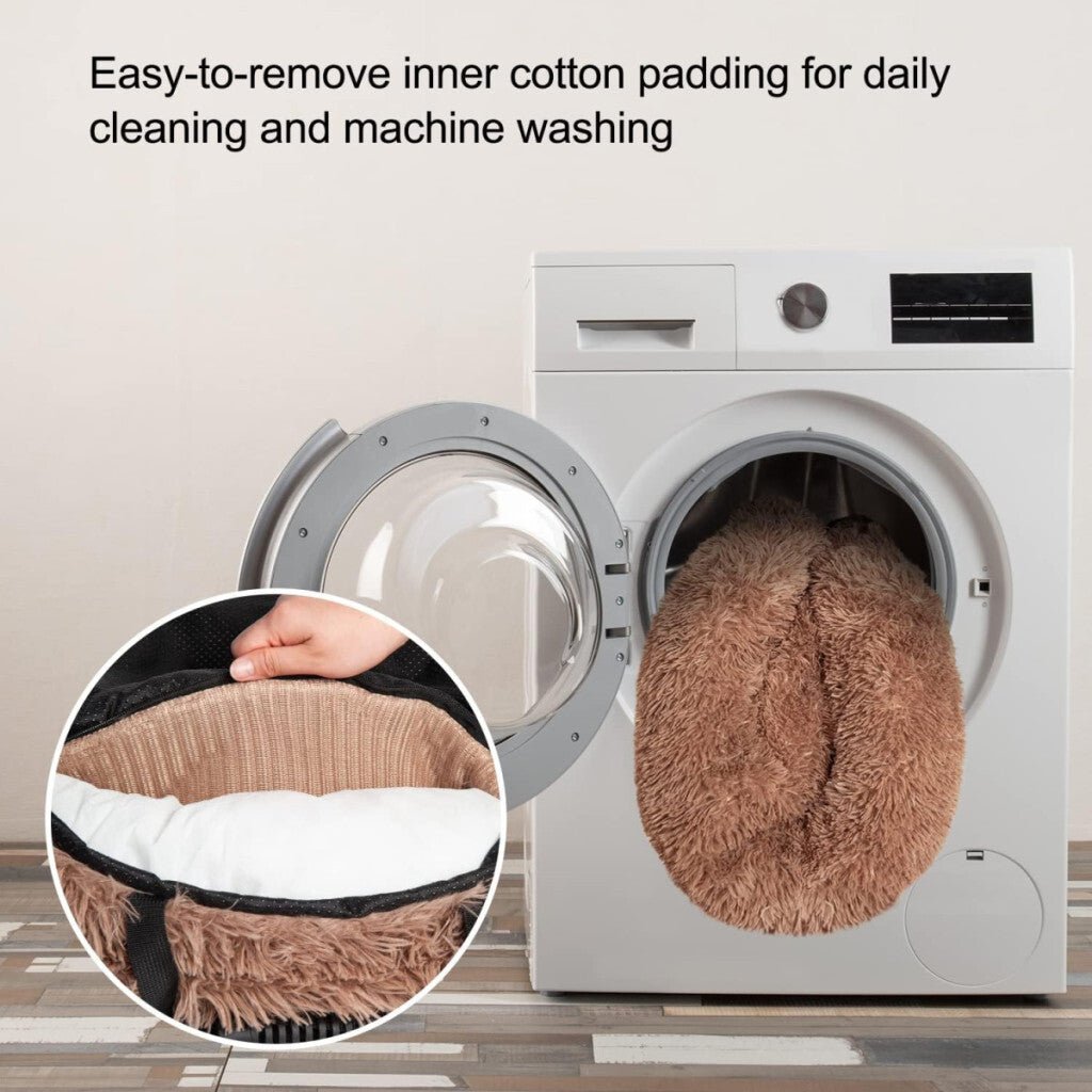 Jollywoods Kanapévédő Kutyaágy Kis - és Közepes Méretű Kutyáknak Barna L (110x110x15cm) - BShopy