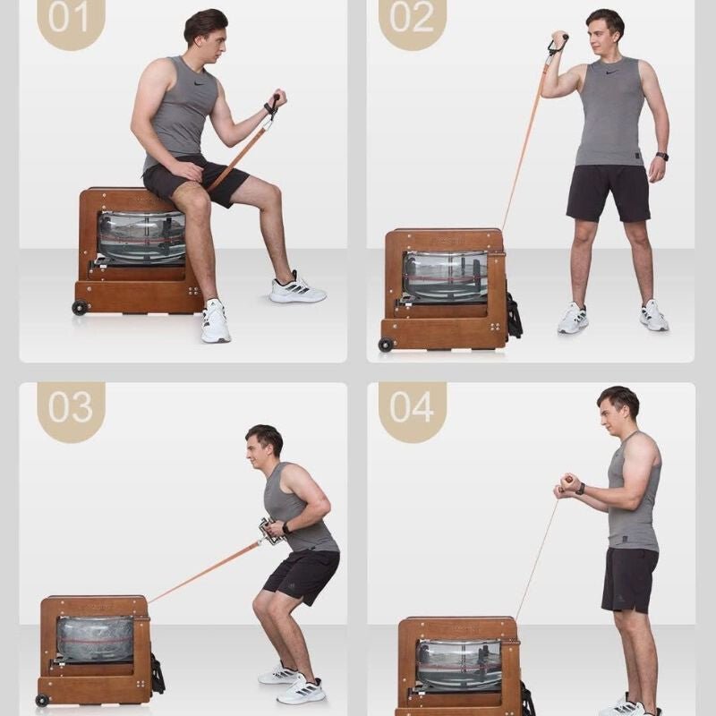 Joysong Prémium Fa Evezőgép Vízellenállásos Rendszerrel, Okos Funkciókkal és Kijelzővel - BShopy