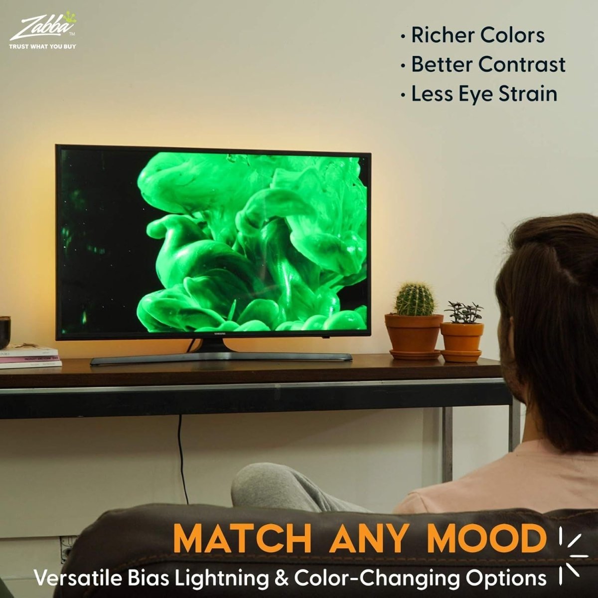 Luminoodle Color RGB TV Háttérvilágítás – Színváltós LED Szalag Monitorokhoz és TV - khez - BShopy