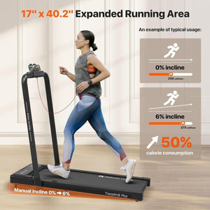 Mobvoi Home T4225 2 az 1-ben Összecsukható Sétáló- és Futópad (12 km/h) – Bluetooth Hangszóróval, AI Edzéstámogatással és Manuális Dőlésszöggel-BShopy