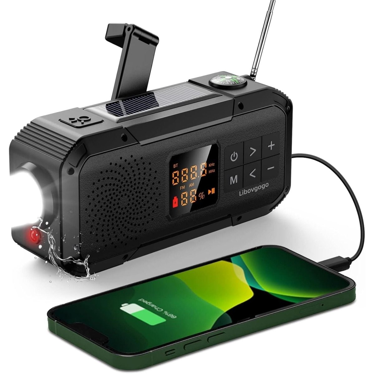 Multifunkciós Rádió - Bluetooth, Powerbank és Vészlámpa-BShopy