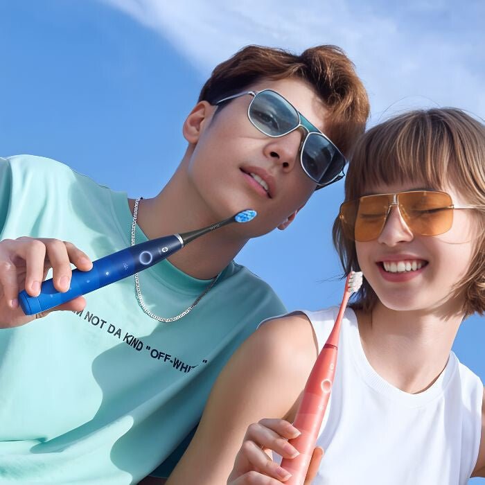 Oclean Find Duo Elektromos Fogkefe Szett – 2 Darabos, Kék és Piros - BShopy