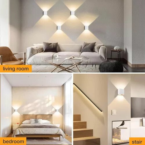 OOWOLF Modern Fali Lámpa, LED Világítás 2db Fehér - BShopyB07HN7G977_5