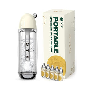 OTE Hordozható Szódakészítő Gép - CO Patronnal (20 db), Frissítő Szóda Otthonra és Utazáshoz - BShopy