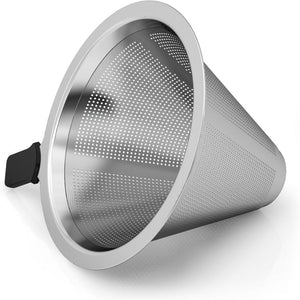 Pour Over Kávékészítő 800ml - Üveg Kanna Fém Szűrővel, Kézi Filteres Kávéfőző - BShopy