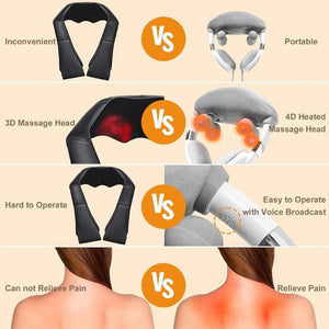 Prémium Nyak - és Vállmasszírozó – Mély Gyúró Masszázs, Hőterápiával - BShopy