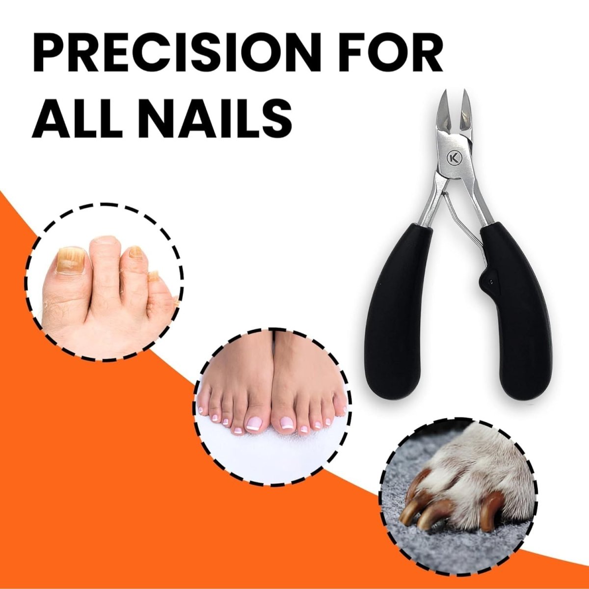 Professzionális Körömcsípő Vastag és Benőtt Körmökhöz – Extra Erős Rozsdamentes Acél, Ergonomikus Gumírozott Markolattal - BShopy