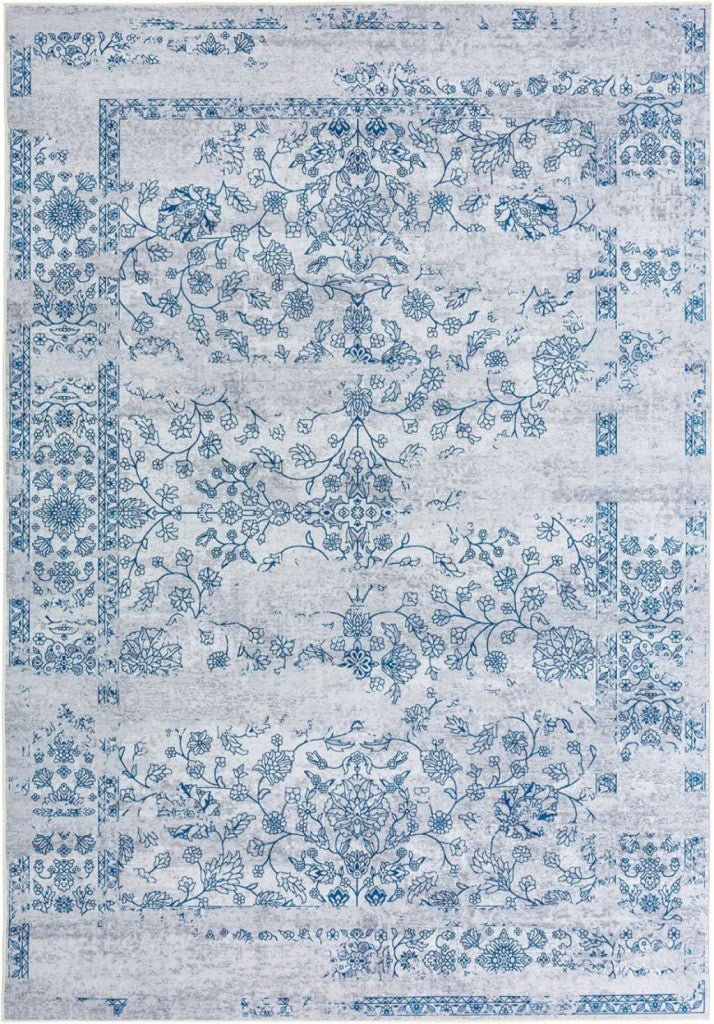 Taleta Barley Kék Virágos Perzsa Stílusú Beltéri Szőnyeg 80x150cm - BShopy