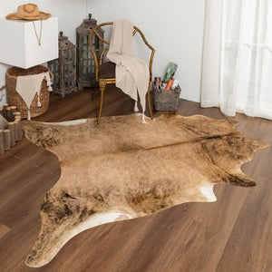 Taleta Rusztikus Műbőr Szőnyeg – Marhabőr Mintás Nagyméretű Szobai Szőnyeg (155x190 cm) - BShopy