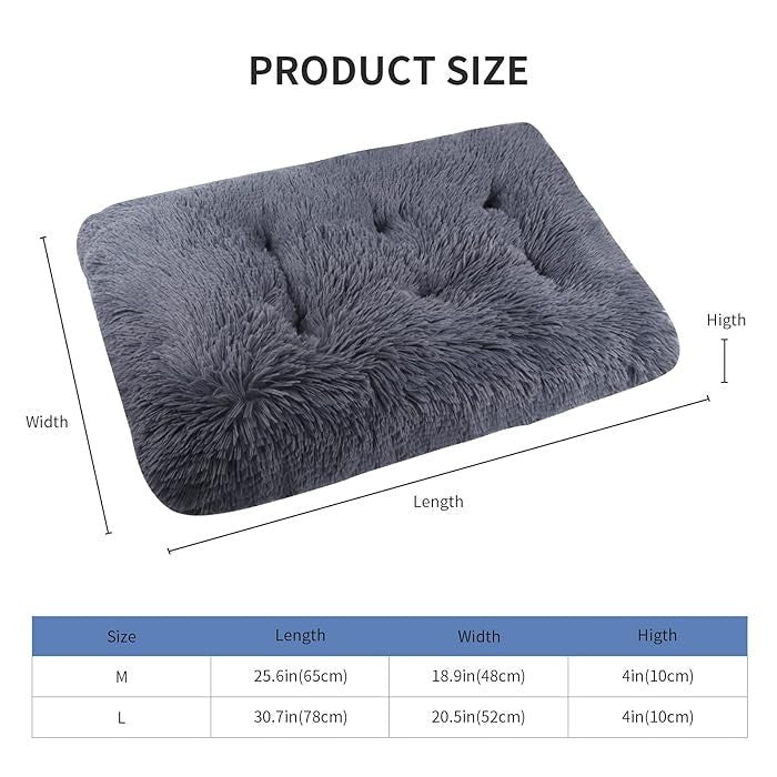 TEFOMATE Rövid Szőrű Plüss Kutyaágy M (Sötétszürke) - BShopy