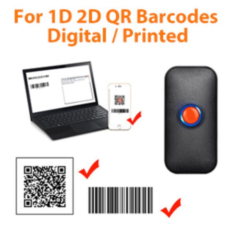 Tera 1100 Hordozható Vonalkódolvasó – 1D/2D, QR - Kód, USB, Bluetooth, Vezeték Nélküli - BShopy