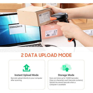 Tera 1500C 1D CCD USB Vezetékes Vonalkódolvasó (Narancssárga) - BShopy