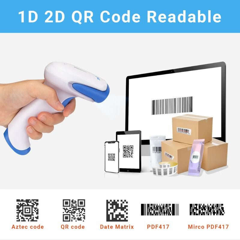 Tera HW0002 2D vezeték nélküli vonalkódolvasó – Bluetooth, 2.4G és USB csatlakozással - BShopy