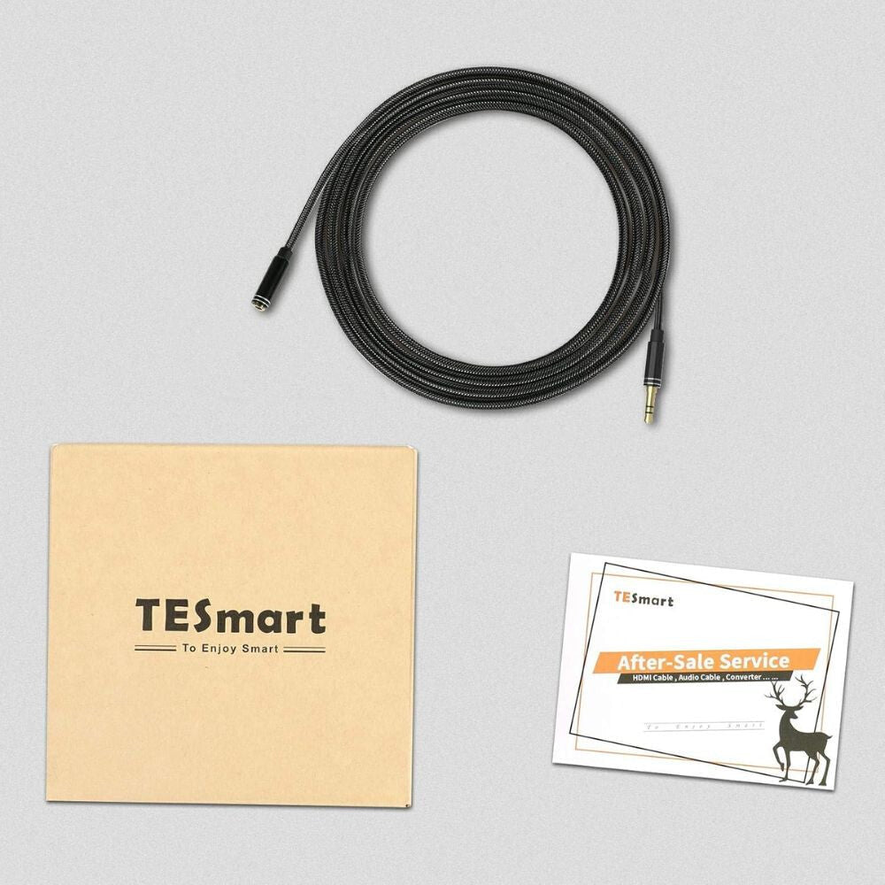 TESmart 3,5 mm - es TRS Mikrofonos Fejhallgató Hosszabbító Kábel – Telefonhoz és PC - hez (3,03 m, Fekete) - BShopy