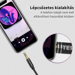 TESmart 3,5 mm - es TRS Mikrofonos Fejhallgató Hosszabbító Kábel – Telefonhoz és PC - hez (3,03 m, Fekete) - BShopy