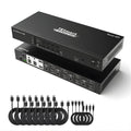 TESmart Dual Monitor DisplayPort KVM Switch – 8x2 (4 PC, 2 Monitor) 4K@60Hz, EDID, Hot Plug, USB 2.0, Pass - Through, DCCI - BShopy
