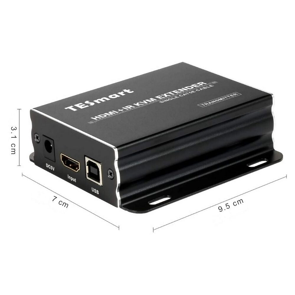 TESmart HDMI KVM + IR Extender 60 m, Cat5e/6, EDID, 1080p@60Hz - BShopy