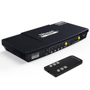 TESmart UHD HDMI Switch – 4x1 (4 Bemenet 1 Kimenet), 4K@60Hz, HDR10, Dolby Vision, S/PDIF, CEC, Audió Kimenettel (Fekete)