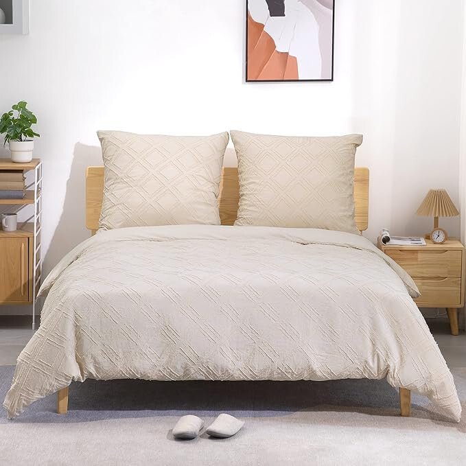 TOCOMOA Bojtos Ágyneműhuzat 2 Részes 135x200cm (Bézs) - BShopy135x200 cm2 részes ágyneműbojtos ágyneműX001ETPT9L_0