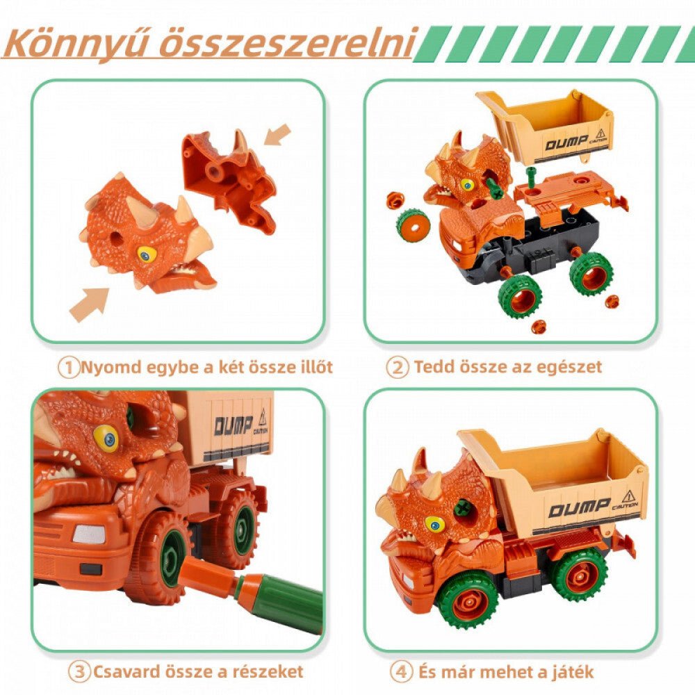ToeyPlay Játék Dínó Munkagépek 3 db - os - BShopy