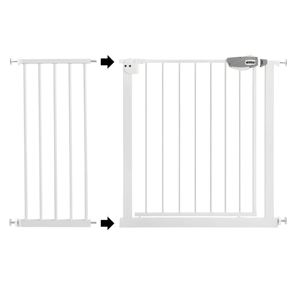 Univerzális Gyerekbiztonsági Kapu Toldalék – 30 cm, Fém Kivitel, Nyomásos Rögzítéshez - BShopy