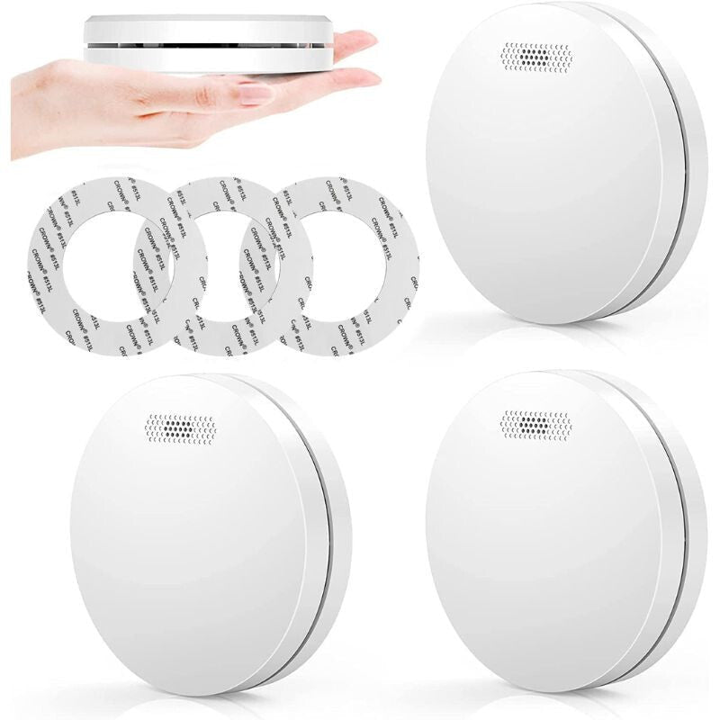 Xindum 3 db Fehér Füstérzékelő – Lítium Akkumulátorral - BShopy