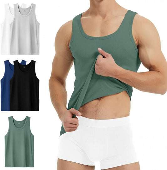 YouShow Férfi Sport Atléta, Trikó Szett M - es 5 db - os (Fekete,Kék,Szürke,Fehér,Zöld) - BShopy5 db - os atlétatrikó csomagfehér atlétatrikófekete atlétatrikóX001AZOWPV_0