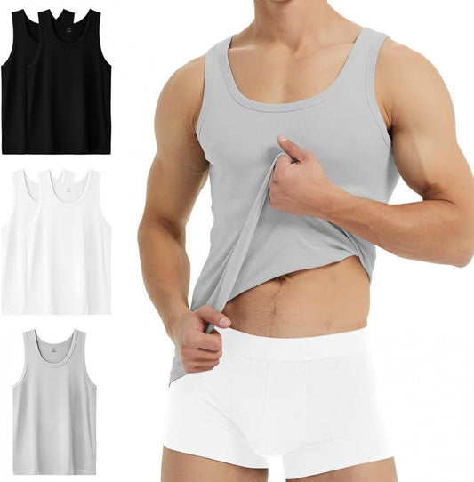 YouShow Férfi Sport Atléta,Trikó Szett M - es 5 db - os (Fehér,Fekete és Szürke) - BShopy5 db sport trikóedzés trikó férfifehér atlétatrikóX001AZQZK1_0