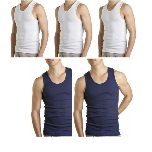 YouShow Sport Atléta Szett M - es 5 db - os (3 Feher - 2 Kék) - BShopy5 db - os atlétatrikó csomagfehér sport trikóférfi atlétatrikó MX001AZQYBL_0