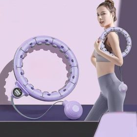   BLux Shaper Fitness Hula Hoop - Cu bilă gravitațională (reglabilă 65-110 cm, violet)