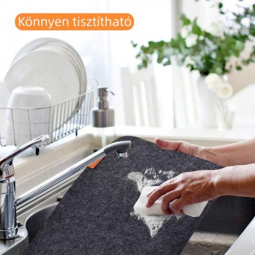 Set de șervețele de masă SportOut gri închis – șervețel și suport de pahar din silicon