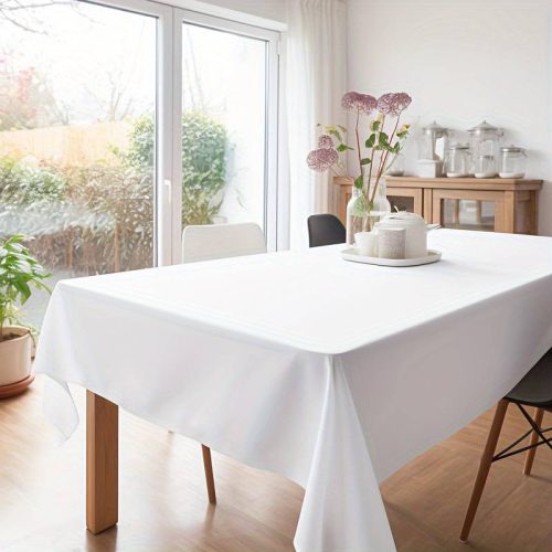 Fehér Fényes Asztalterítő (140x320 cm)