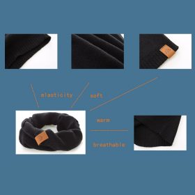   AHAHA Kisgyermek Sapka és Körsál Szett – S Méret, Fekete Színű