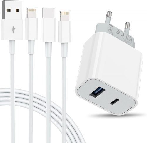 Amoner 32W USB Csatlakozó + 20W USB-C Töltőkábel + 12W USB Töltőkábel