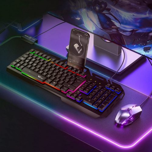 WisFox Szivárvány RGB Gamer Billentyűzet 