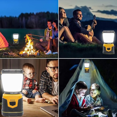 Pngos Narancssárga LED Hordozható Kempinglámpa – 1000 Lumen