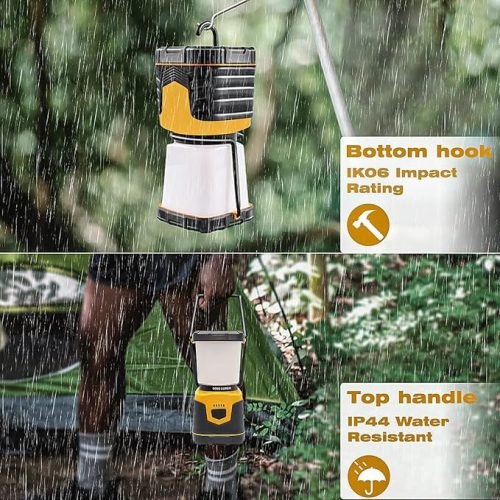 Pngos Narancssárga LED Hordozható Kempinglámpa – 1000 Lumen