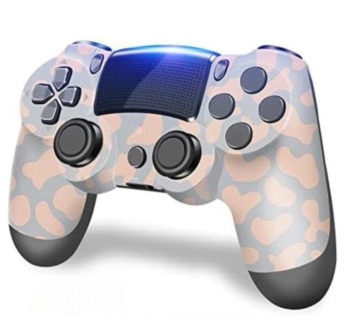 BPlay PS4 Kompatibilis Kontroller 1db/szett, Távirányító Joystick Kettős Vibrációval, Audio Jackkel és Töltővel (Camo)